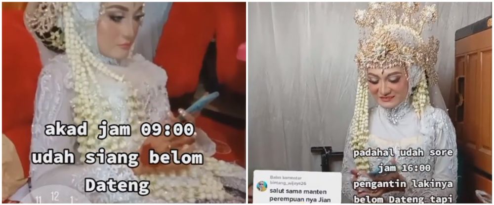 pengantin telat akad 9 jam © TikTok/@retnomantenayu pengantin telat akad 9 jam © TikTok/@retnomantenayu