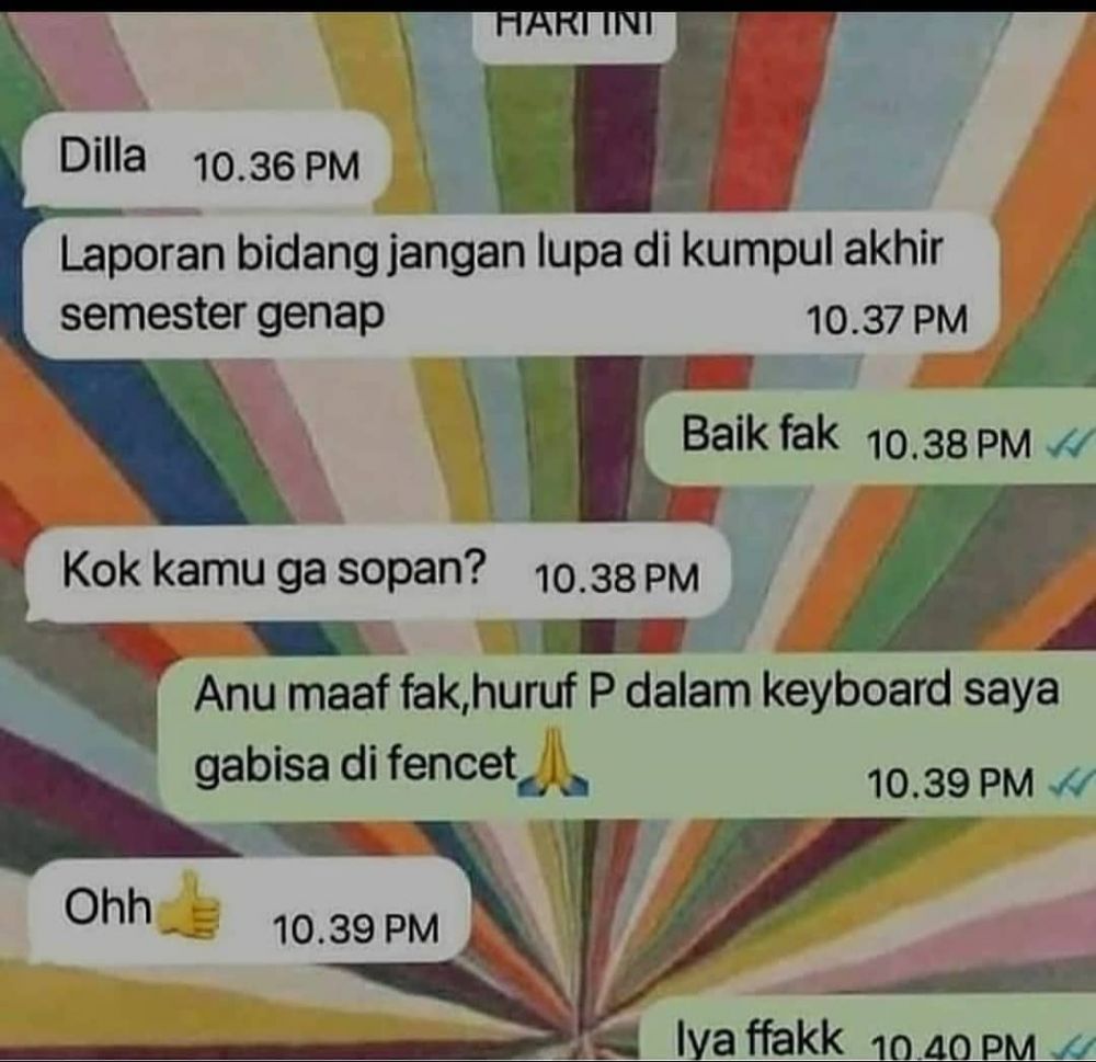 Chat WhatsApp bikin panik © berbagai sumber