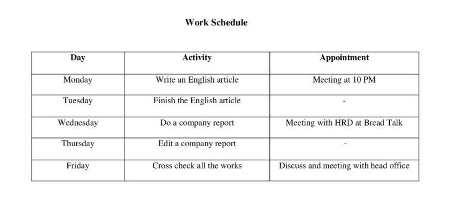 5 Contoh schedule dalam bahasa Inggris, English addict wajib tahu