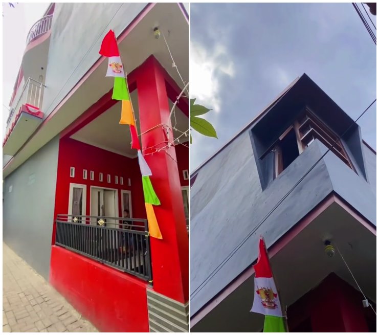 rumah mewah dekat kuburan © TikTok