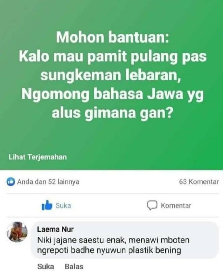 Balasan lucu di Facebook saat diminta saran © berbagai sumber