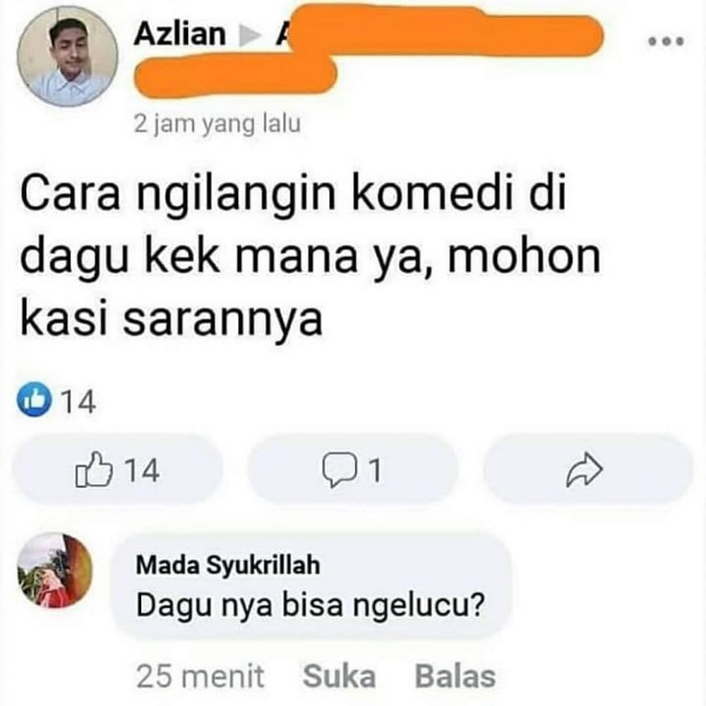 Balasan lucu di Facebook saat diminta saran © berbagai sumber