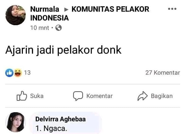 Balasan lucu di Facebook saat diminta saran © berbagai sumber