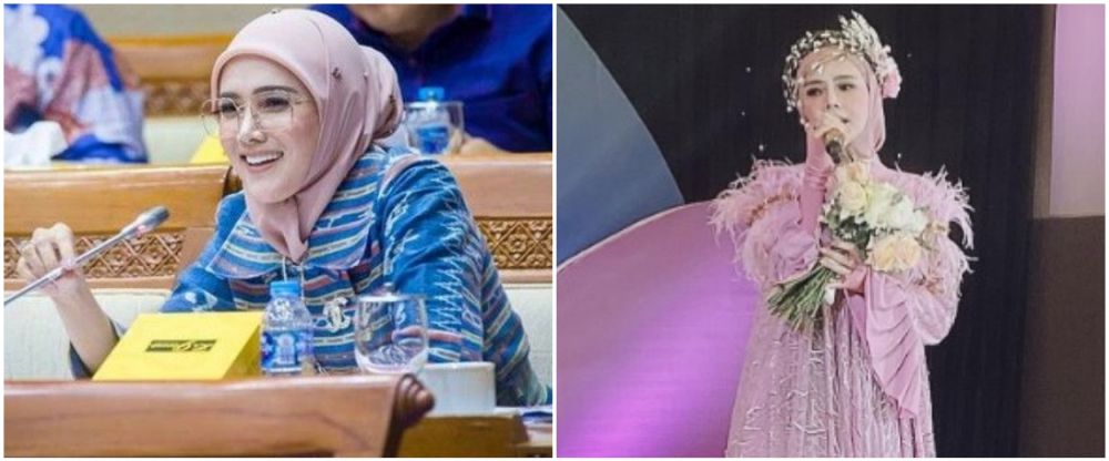 Mulan Jameela saat manggung vs ngantor © Instagram Mulan Jameela saat manggung vs ngantor © Instagram