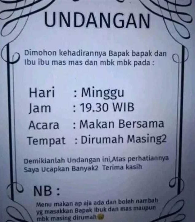 Pengumuman lucu tapi nggak penting Berbagai sumber