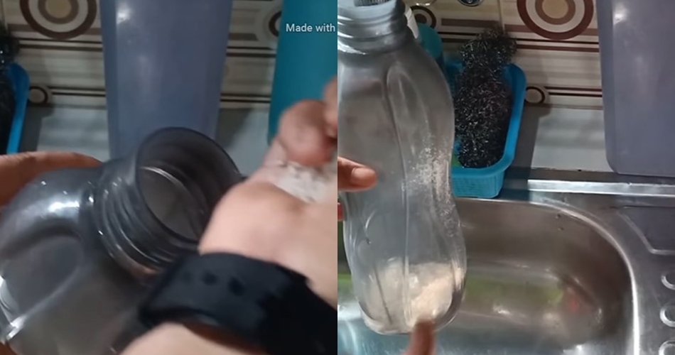Cara mencuci botol minum tanpa disikat, jadi kinclong seperti baru