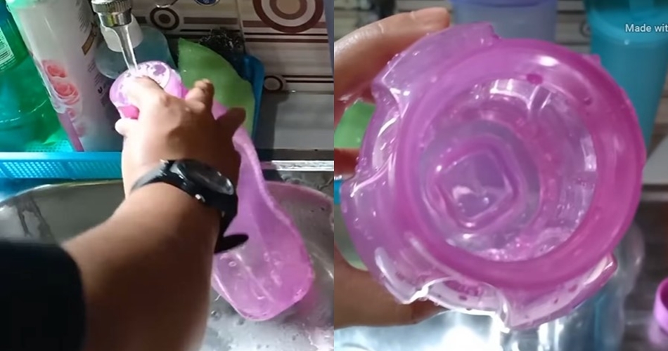 Cara mencuci botol minum tanpa disikat, jadi kinclong seperti baru