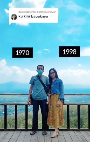 Kisah cinta beda usia 28 tahun, pasangan ini seperti bapak dan anak TikTok