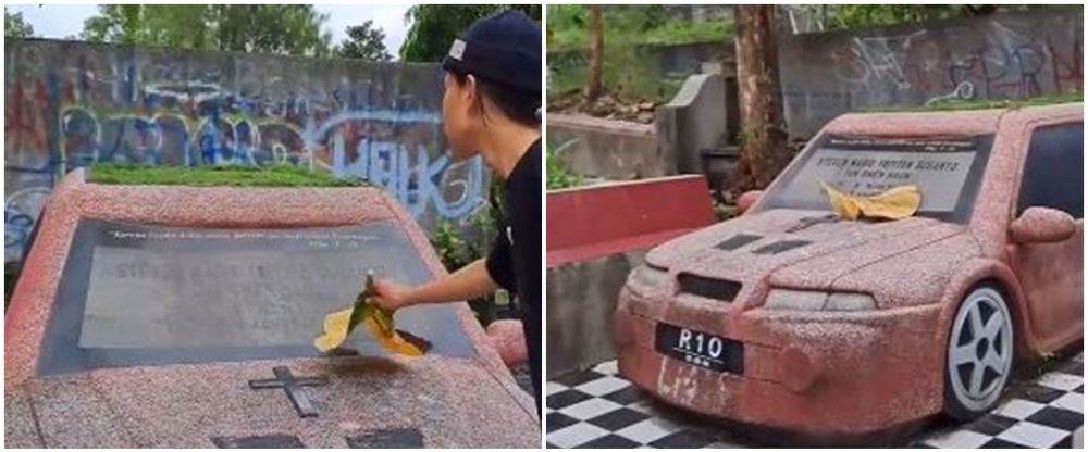 nisan makam bentuknya mobil sedan © berbagai sumber