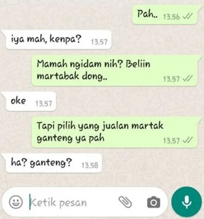 chat lucu ibu hamil ngidam © berbagai sumber