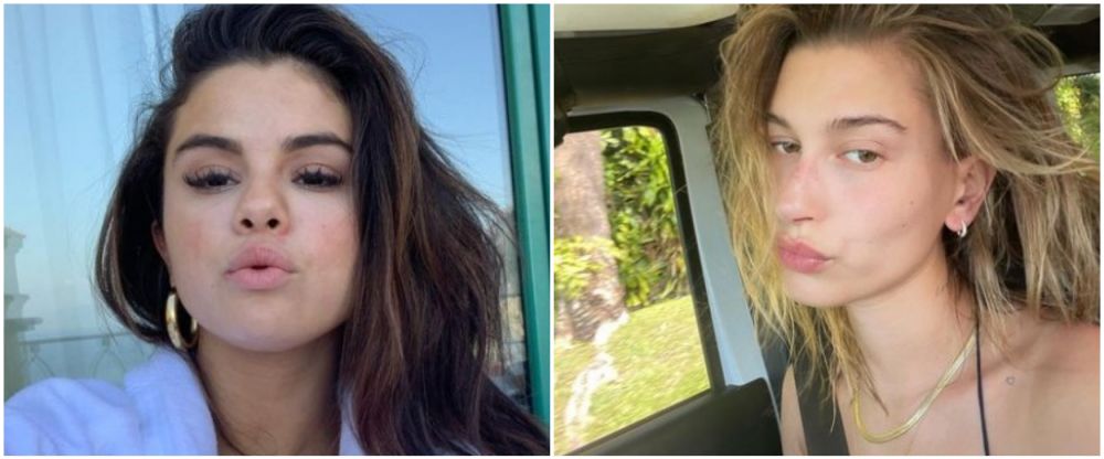 Beda gaya Selena Gomez dan Hailey Baldwin © Instagram Beda gaya Selena Gomez dan Hailey Baldwin © Instagram