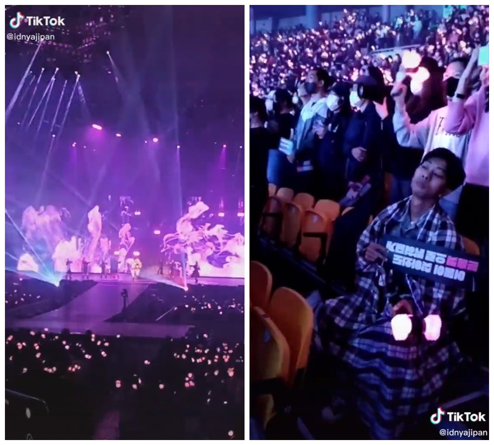 nonton konser blackpink pakai sarung © TikTok/@idnyajipan nonton konser blackpink pakai sarung © TikTok/@idnyajipan
