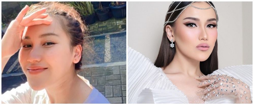 potret Ayu Ting Ting pakai dan tanpa makeup © 2022 Instagram  potret Ayu Ting Ting pakai dan tanpa makeup © 2022 Instagram