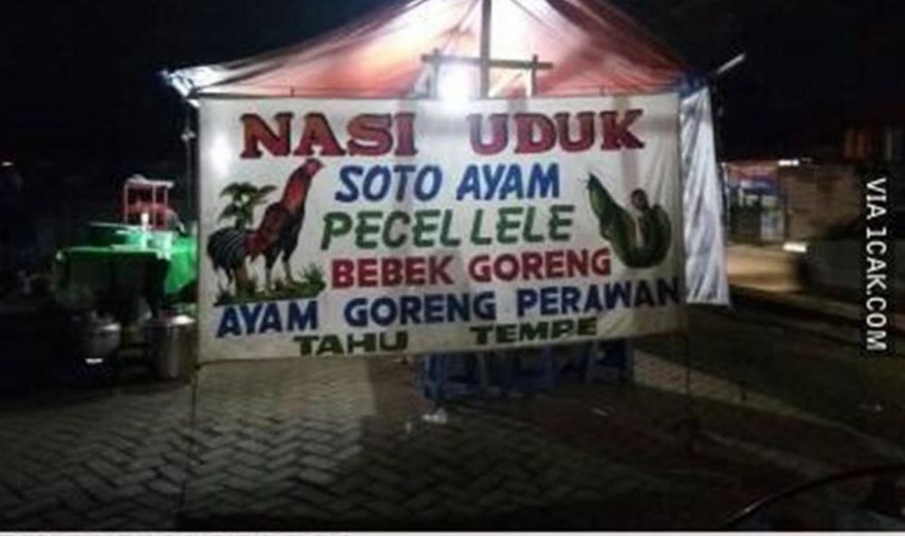 spanduk nasi uduk nyeleneh © berbagai sumber spanduk nasi uduk nyeleneh © berbagai sumber