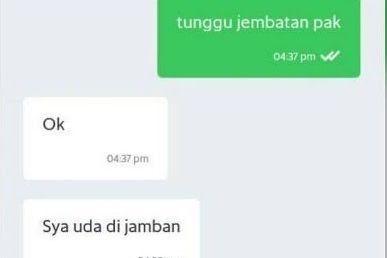 Chat typo pelanggan dan driver ojek online © berbagai sumber