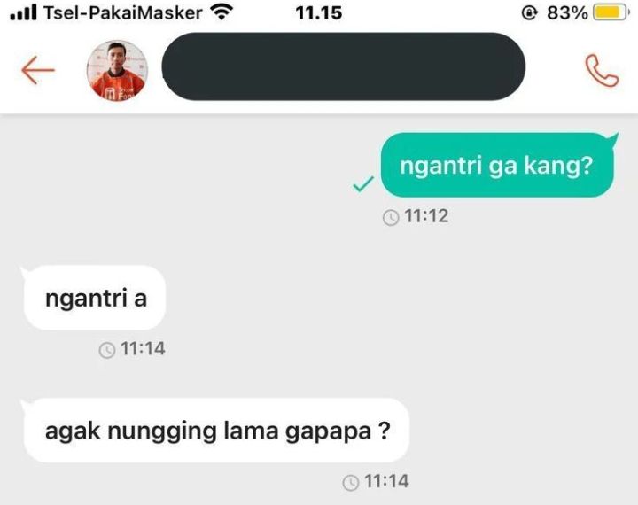 Chat typo pelanggan dan driver ojek online © berbagai sumber