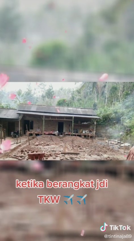 Potret rumah TKW TikTok/@89tintinaja Potret rumah TKW TikTok/@89tintinaja