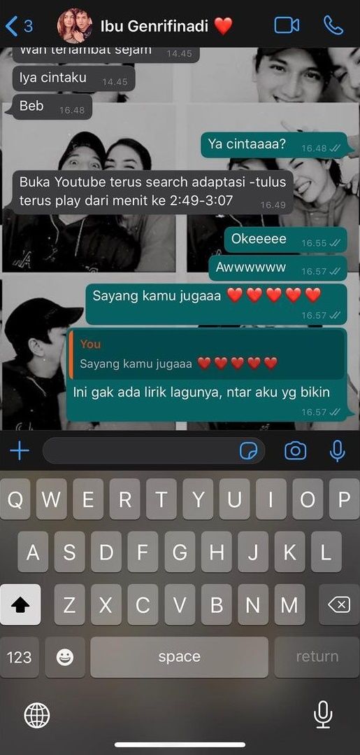 isi chat gombalan romantis seleb © instagram