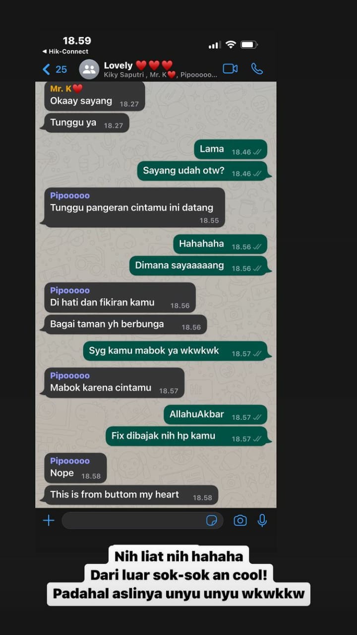 isi chat gombalan romantis seleb © instagram