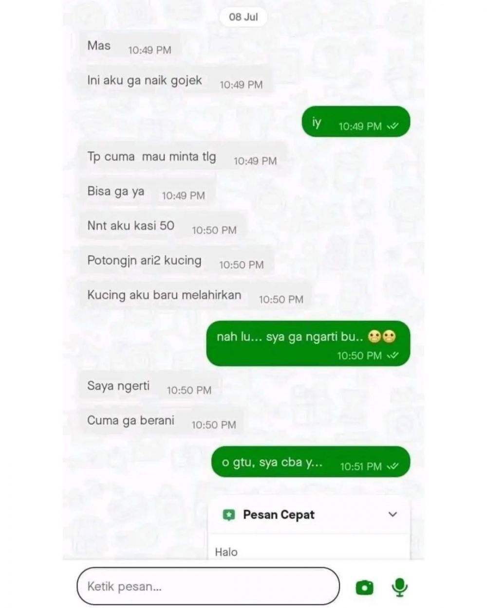 chat lucu driver ojek online merangkap profesi lain © berbagai sumber chat lucu driver ojek online merangkap profesi lain © berbagai sumber