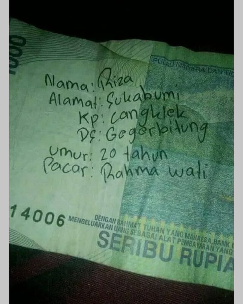 coretan lucu di uang kertas © berbagai sumber