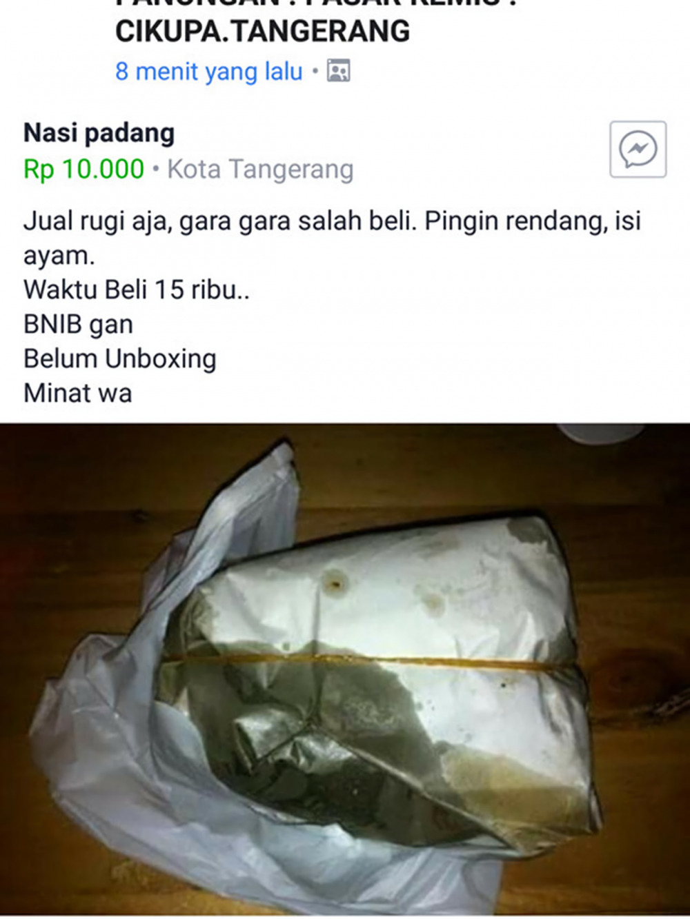 iklan nyeleneh jual beli di Facebook © berbagai sumber