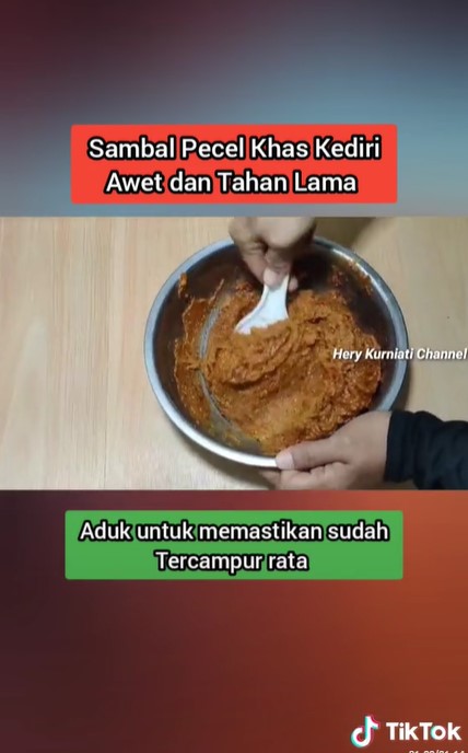 5 Trik bikin sambal pecel yang lezat, tidak basi hingga 2 bulan
