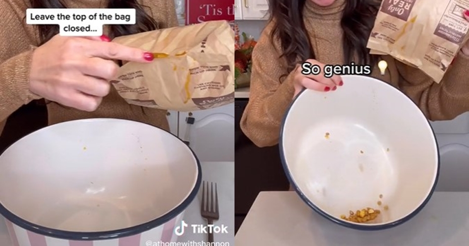 Trik cepat memisahkan biji jagung yang masih keras dari popcorn instan