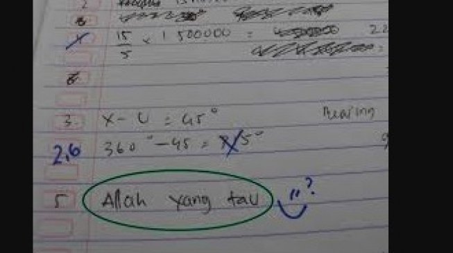 pesan tersembunyi di kertas ujian lucu © berbagai sumber