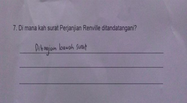 pesan tersembunyi di kertas ujian lucu © berbagai sumber