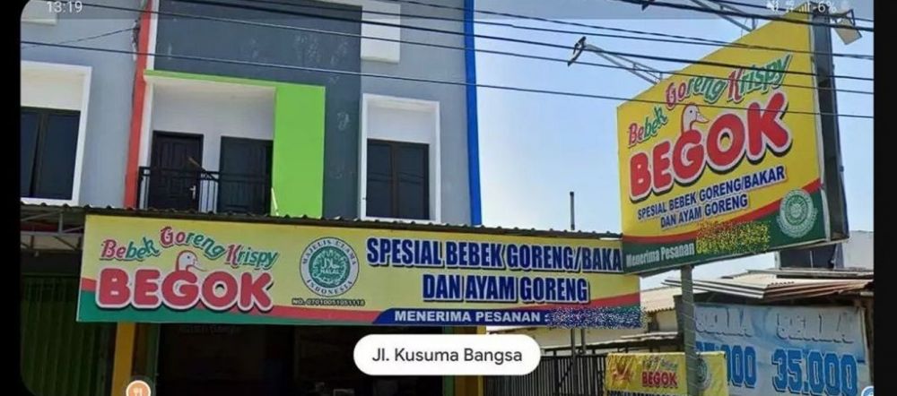 Spanduk toko pakai singkatan  Berbagai sumber
