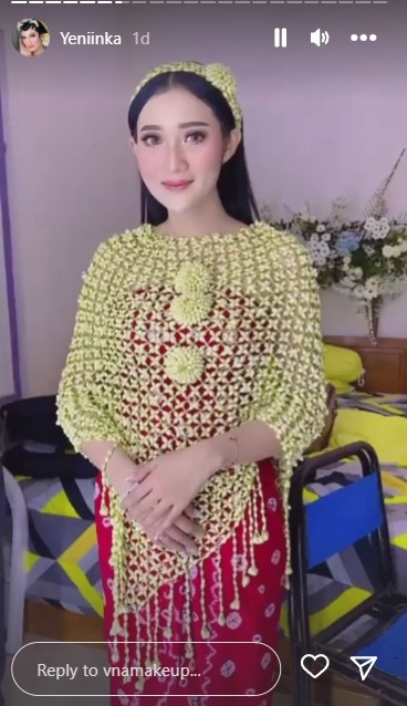 detail makeup pernikahan Yeni Inka © Instagram detail makeup pernikahan Yeni Inka © Instagram