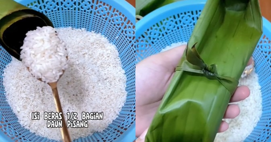 Trik bikin lontong daun pisang biar isinya padat dan tak mudah basi