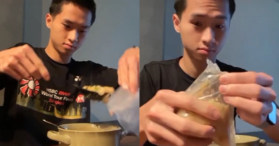 Beda dari lainnya, cara pria ini makan bubur ayam bikin terheran-heran