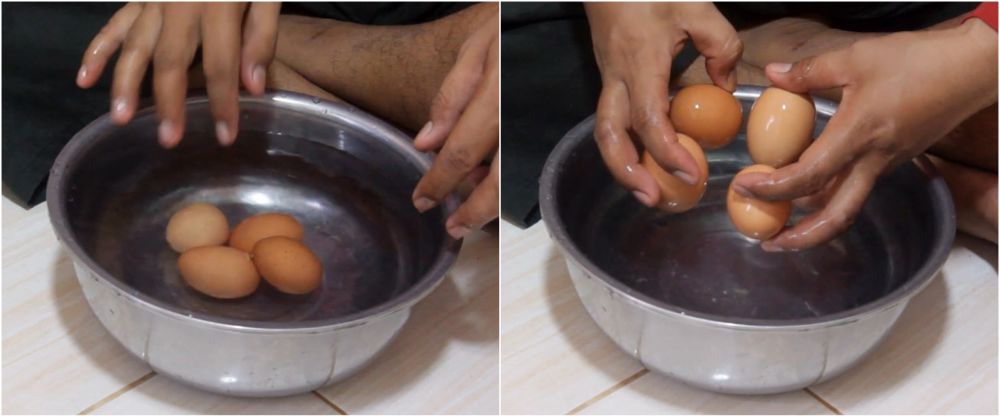Trik pisahkan telur mentah yang saling menempel, nggak bikin rusak