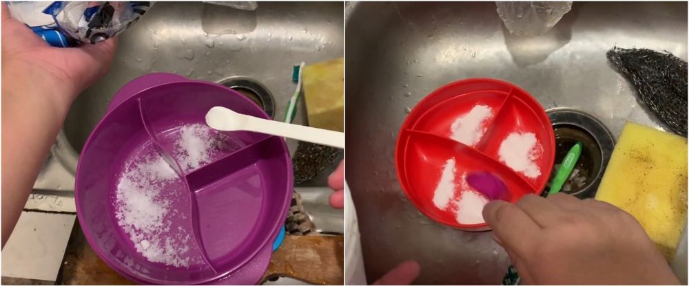 Cara jitu hilangkan bau tak sedap membandel di kotak makan plastik