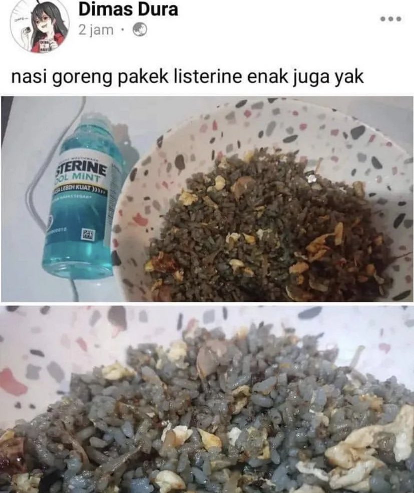 potret makan nasi goreng nyeleneh © berbagai sumber potret makan nasi goreng nyeleneh © berbagai sumber