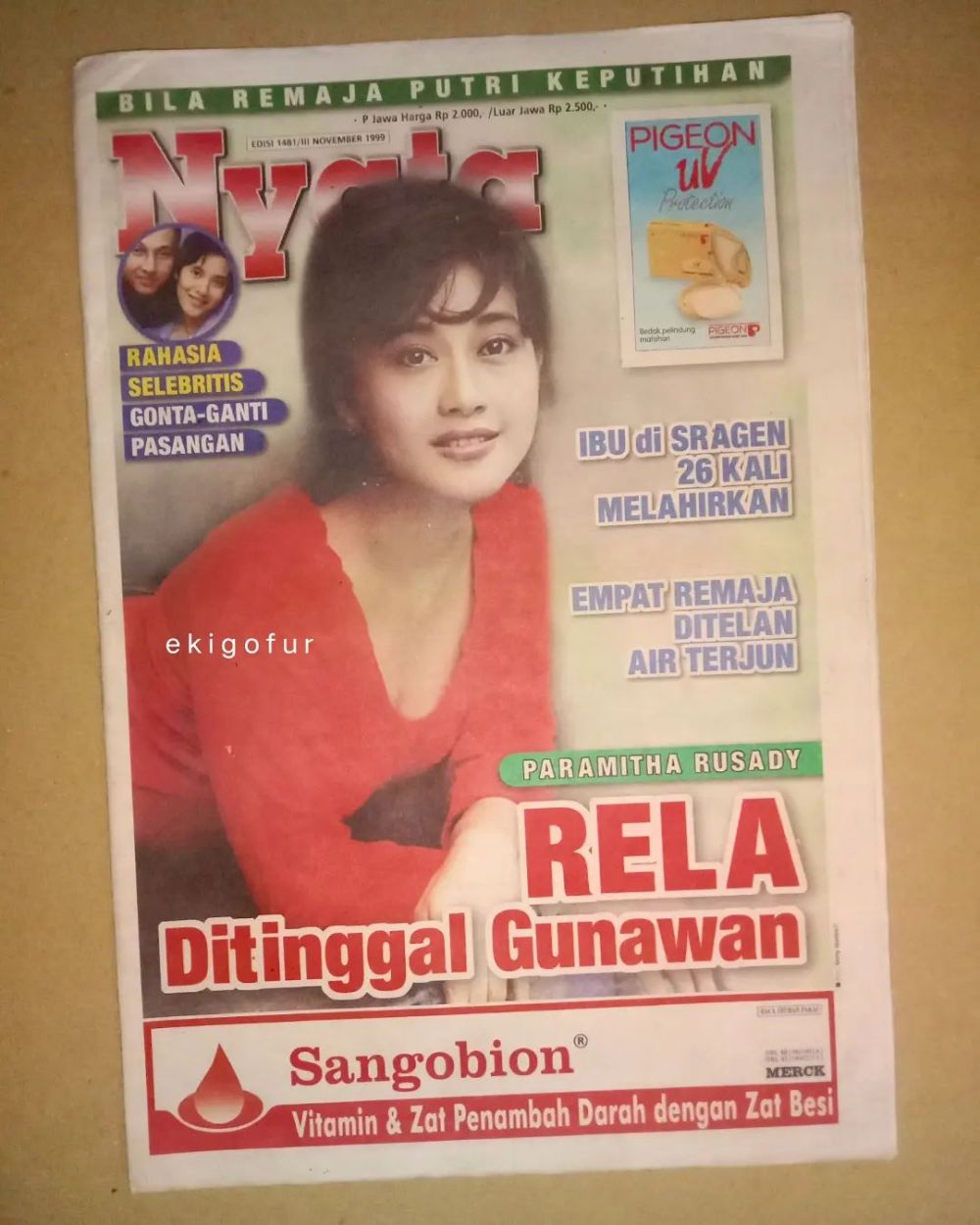 Paramitha Rusady di cover majalah jadul © 2022 Instagram 