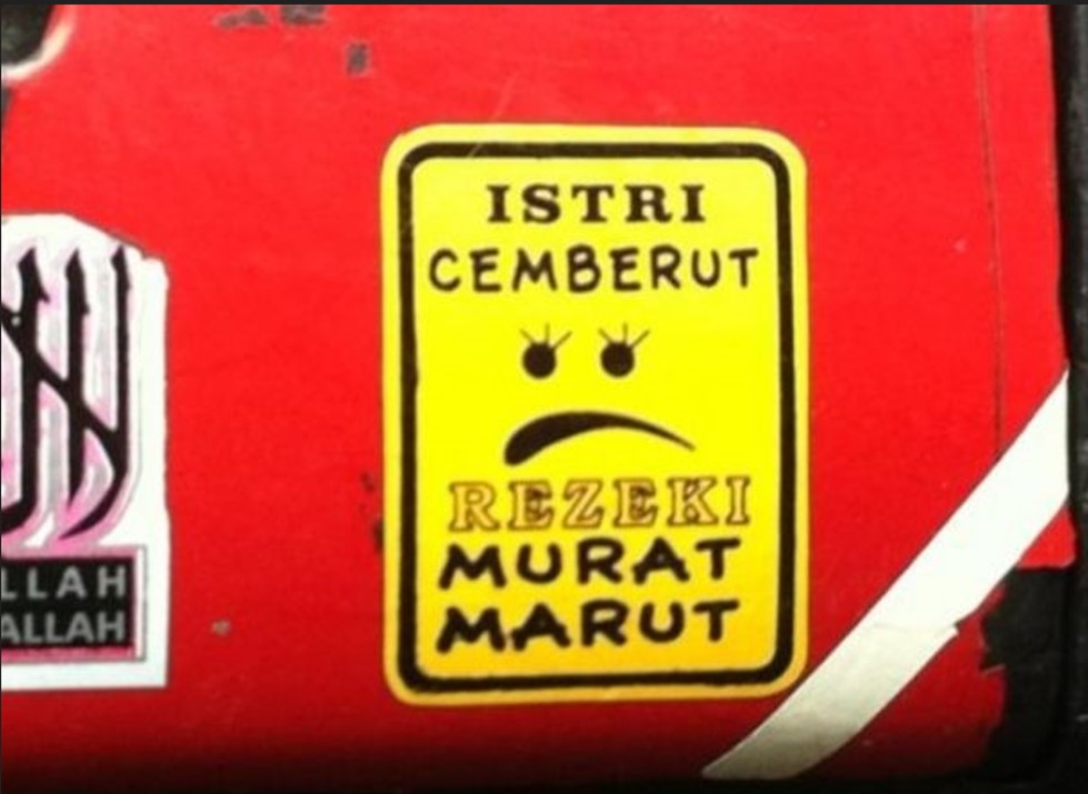 Tulisan di angkutan umum Berbagai sumber