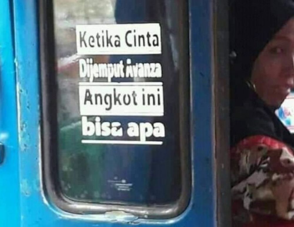 Tulisan di angkutan umum Berbagai sumber