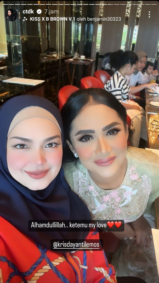 temu kangen Krisdayanti dan Siti Nurhaliza © Instagram