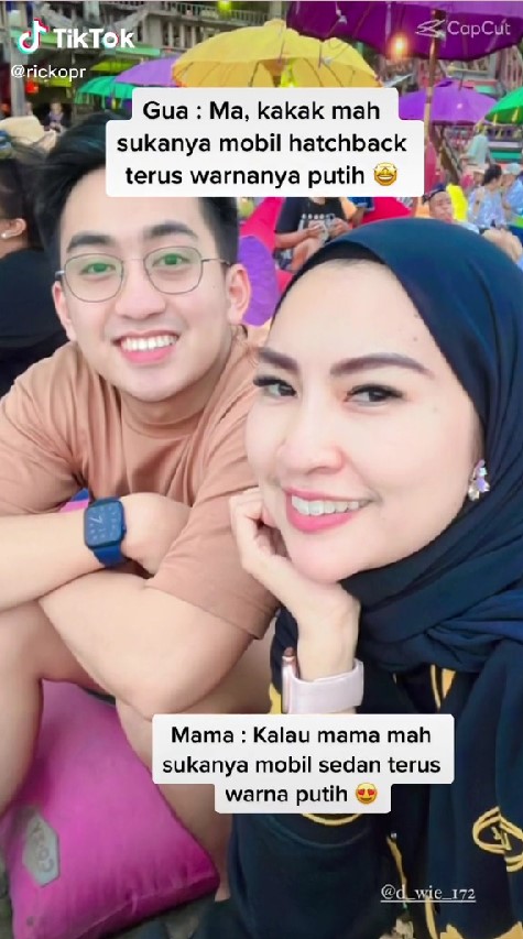 ibu anak kandung kerap dikira suami istri © TikTok/@rickopr