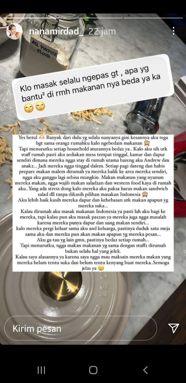 Nana Mirdad disindir © Instagram