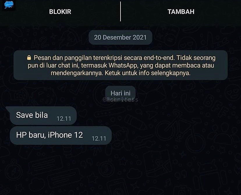 minta simpan nomor WA malah jadi sad © berbagai sumber