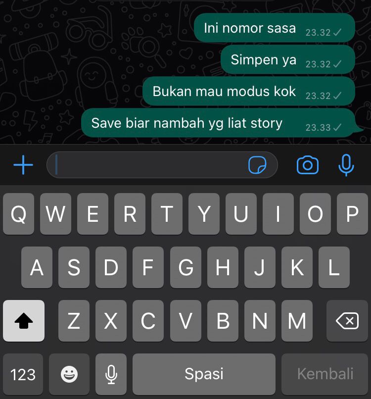 minta simpan nomor WA malah jadi sad © berbagai sumber