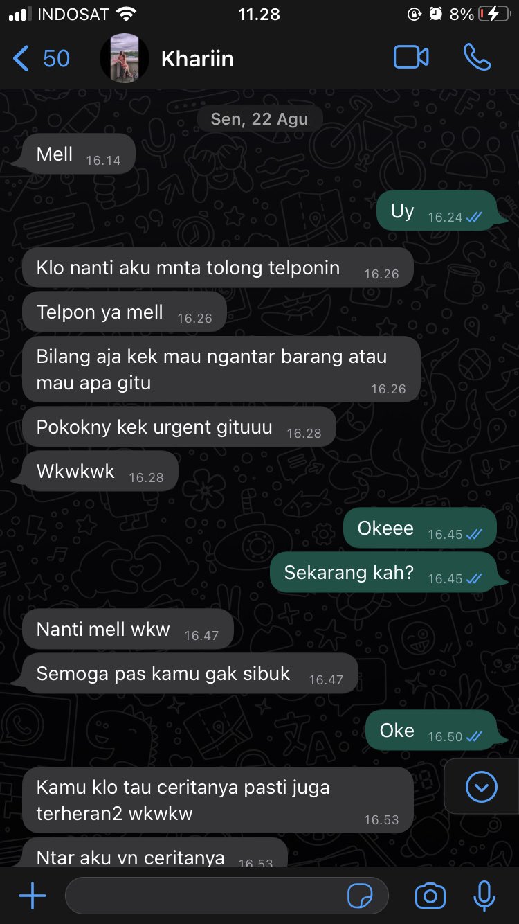 chat orang nggak betah nongkrong © berbagai sumber