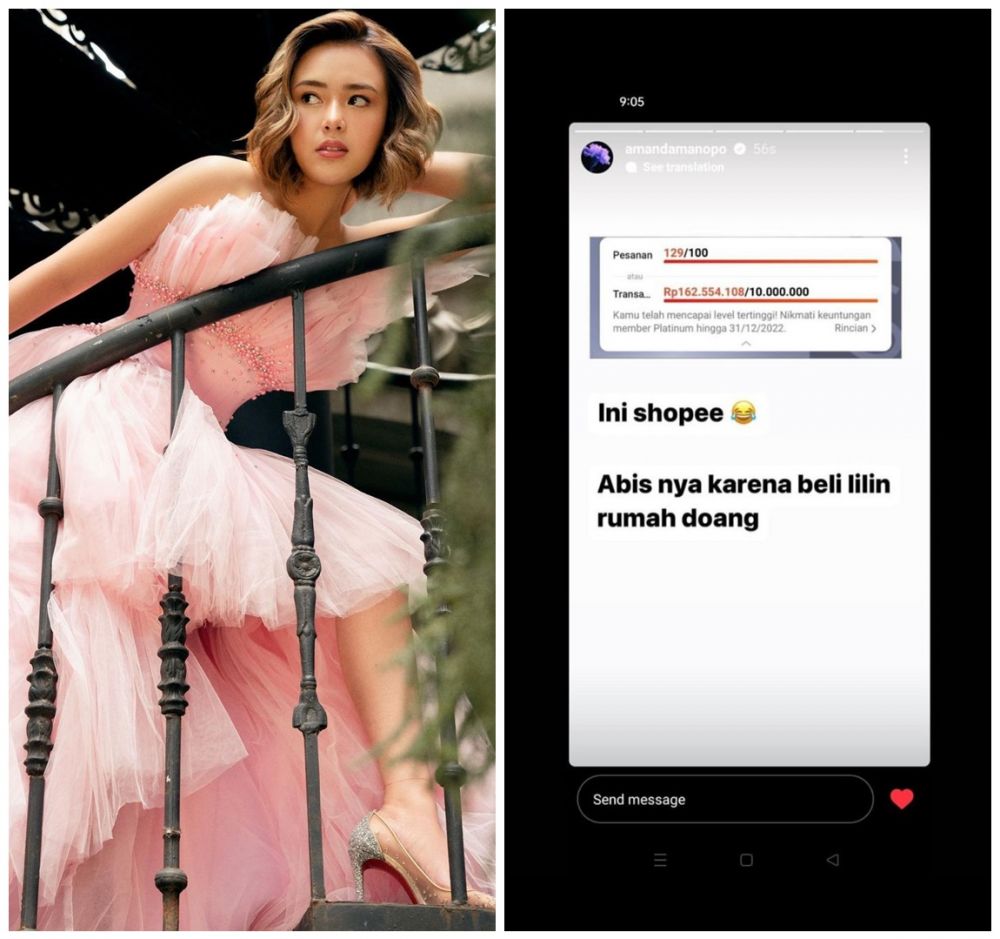 transaksi ojek online Amanda Manopo 250 juta © berbagai sumber