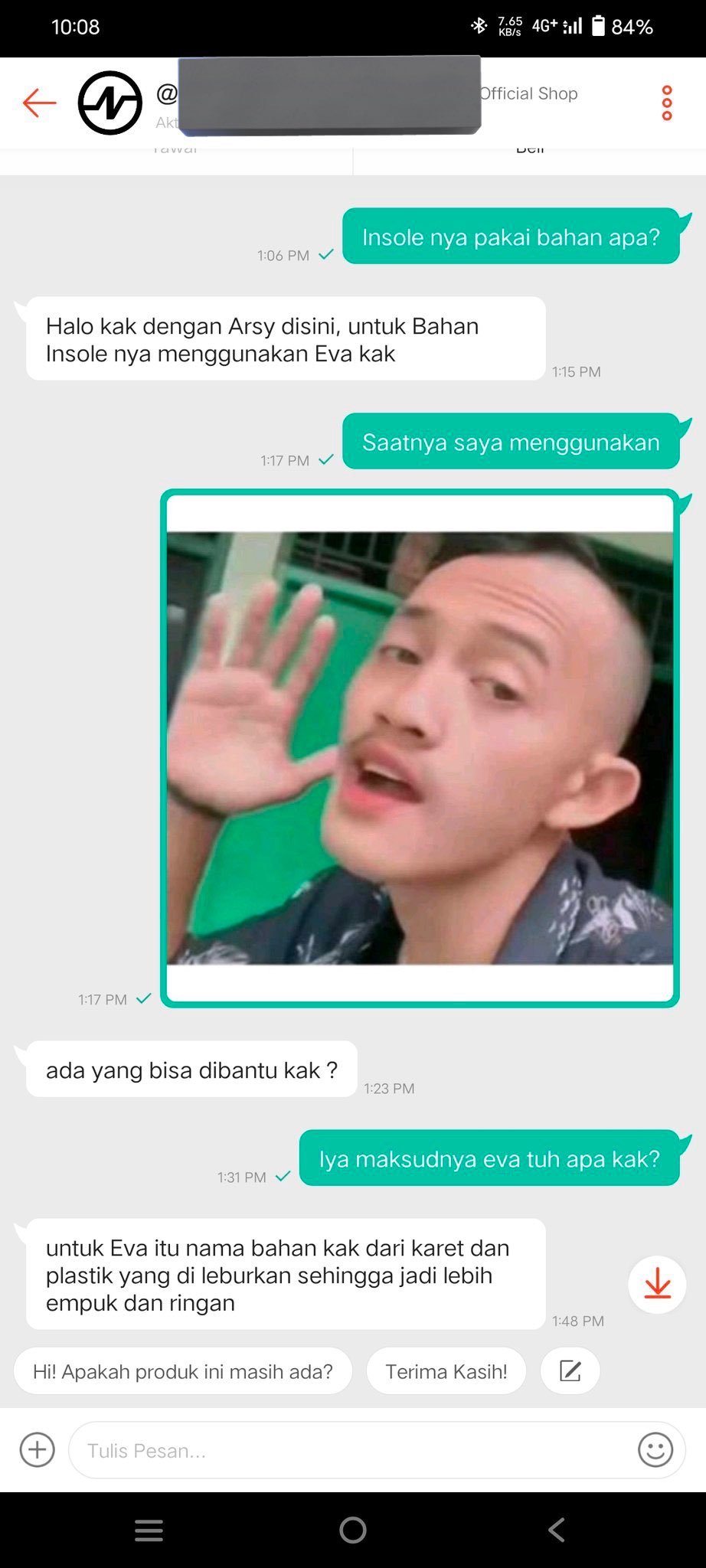 chat absurd antara penjual dan pembeli online shop © berbagai sumber