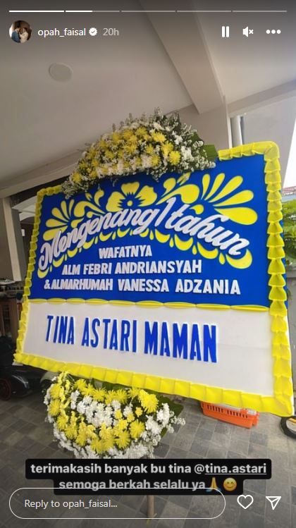 Momen Haji Faisal ziarah makam Vanessa-Bibi © 2022 Instagram 