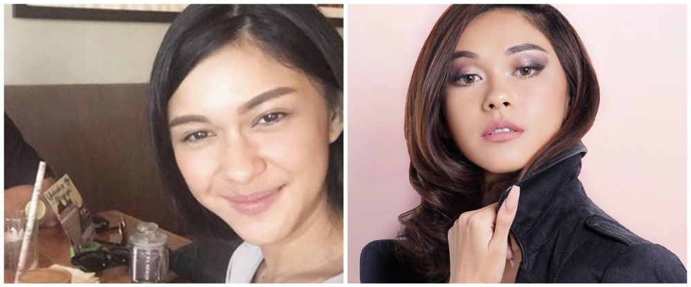 Pesona Nana Mirdad pakai dan tanpa makeup © 2022 Instagram Pesona Nana Mirdad pakai dan tanpa makeup © 2022 Instagram